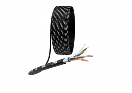 Кабель информационный F/UTP категория 5е 4x2x24AWG(0,50мм) 305м CCA (омедненка) PE OUTDOOR SIMPLE solid черный ЭРА