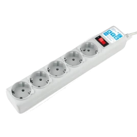 Фильтр-удлинитель Power Cube B 5.0 м 5 розеток (серый) 10А/2,2кВт/ Surge protector Power Cube B 5.0 m 5 outlets (gray) 10A / 2.2kW