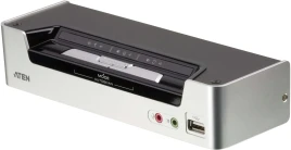 Переключатель, электрон., KVM+Audio+USB 2.0,  1 user USB+HDMI =>  2 cpu USB+HDMI, соШнур. USB 2х1.8м., настол., исп.стандарт, без OSD, некаскад../ CUBIQ 2 PORT HDMI KVMP SWITCH W/1.8M
