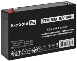 Батарея аккумуляторная Exegate DTM 609