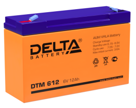АКБ Delta DTM 612 (6V, 12Ah)