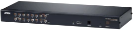 Переключатель KVM,  1 local user PS2+VGA+1 IP user => 16 cpu (PS2/USB/Sun+VGA)/RS232, без шнуров KH1516AI/KH1516AI-AX-G/ Cat 5 High-Density KVM over the NET.