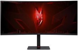 Монитор/ ACER XV345CURV3bmiphuzx 34'', ZeroFrame, Curved 1000R Black, 21:9, VA, 3440x1440, 1 / 0,5ms, 300cd, 180Hz, 1xHDMI(2.0) + 1xDP(1.4) + 1xType-C(65W) + Audio out + USB 2.0x2+USB-B(2up 2down), Speakers 3Wx2, FreeSync Premium, HDR 10, H.Adj.