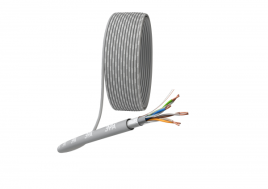 Кабель информационный F/UTP категория 5е 4x2x24AWG(0,50мм) 305м (медь) PVC solid серый ЭРА