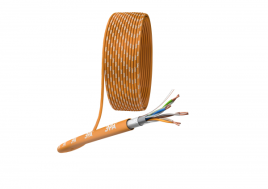 Кабель информационный F/UTP категория 5е 4x2x24AWG(0,50мм) 305м (медь) нг(А)-HF solid оранжевый ЭРА