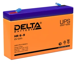 АКБ Delta HR 6-9 (6V, 8,8Ah)