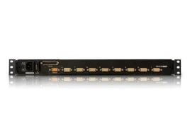 8-портовый KVM-переключатель с ЖК-дисплеем Slideaway/ATEN/ SINGLE RAIL 8P PS/2-USB LCDKVMP 17INCH