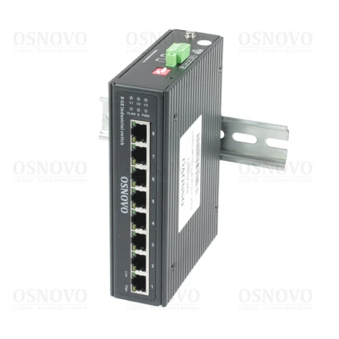 Коммутатор/ OSNOVO SW-70800-I Промышленный коммутатор Gb Ethernet на 8 фото 1