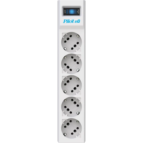 Сетевой фильтр/ Surge protector Pilot SG5 5 outlets (GP), 10A / 2.2kVt, automatic circuit-breaker, 3 m фото 2