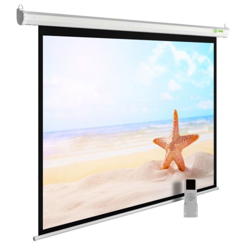 Экран Cactus 175x280см SIlverMotoExpert CS-PSSME-280X175-WT 16:10 настенно-потолочный рулонный белый (моторизованный привод) фото 1