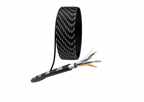 Кабель информационный F/UTP категория 5е 4x2x24AWG(0,50мм) 305м CCA (омедненка) PE OUTDOOR SIMPLE solid черный ЭРА фото 1