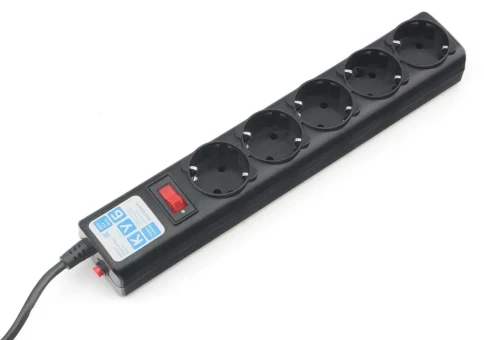 Фильтр-удлинитель Power Cube 3м д/подкл. к UPS(C14) 5 роз., 10А черный/граффит/ Surge protector Power Cube 3m for conn. to UPS(C14) 5 outlets, 10A black/graffite фото 2