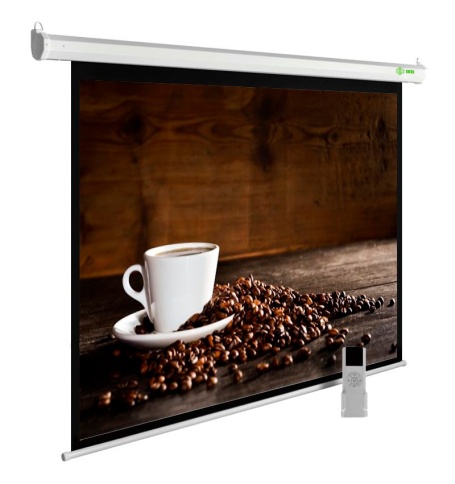 Экран Cactus 300x300см MotoExpert CS-PSME-300x300-WT 1:1 настенно-потолочный рулонный белый (моторизованный привод) фото 1
