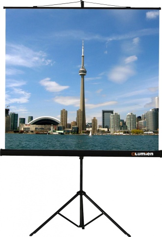 Экран на треноге Lumien 180x180см Eco View LEV-100107 1:1 напольный рулонный фото 1