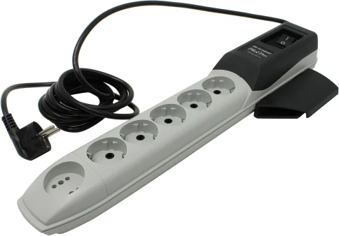Сетевой фильтр Pilot Pro GP 6 розеток (5 евро + 1Gadget Parking) 1.8 м, автомат защиты/ Surge protector Pilot PRO GP 6 outlets (5 euro + 1 without ground) 10A / 2.2kVt, 1.8m, automatic circuit-breaker фото 1