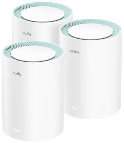 Wi-Fi Mesh-система/ AC1200 Wi-Fi Gigabit Mesh Solution 3-Pack, Chipset MT7621DA+MT7613B+MT7603, Dual-Band, 867Mbps at 5GHz + 300Mbps at 2.4GHz, 802.11ac/a/b/g/n, 2 Gigabit Ethernet Ports, 4 internal antennas, MU-MIMO, DDNS, Zerotier/Wireguard/OpenVPN/IPSe фото 1