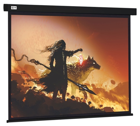 Экран Cactus 149.4x265.7см Wallscreen CS-PSW-149X265-BK 16:9 настенно-потолочный рулонный черный фото 1