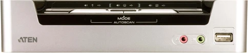 Переключатель, электрон., KVM+Audio+USB 2.0,  1 user USB+HDMI =>  2 cpu USB+HDMI, соШнур. USB 2х1.8м., настол., исп.стандарт, без OSD, некаскад../ CUBIQ 2 PORT HDMI KVMP SWITCH W/1.8M фото 2