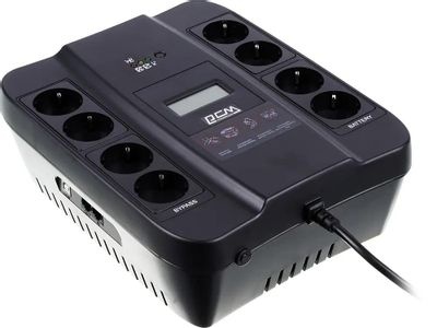 Источник бесперебойного питания Powercom Spider SPD-1100U LCD 605Вт 1100ВА черный фото 1