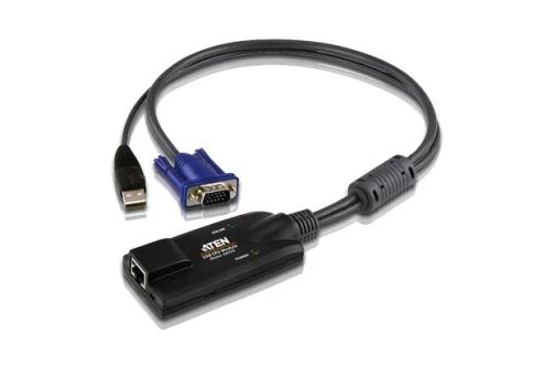 Модуль удлинителя, SVGA+KBD+MOUSE USB,  40 метр., для подкл. комп. к перекл. макс.разреш. 1600х1200, RJ45+HD-DB15+USB A-тип, Female+2xMale, без Б.П., (DDC2B)/ATEN/ USB VGA KVM Adapter фото 1