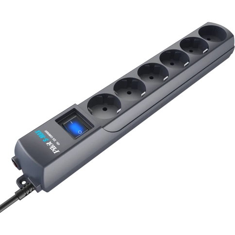 Сетевой фильтр Pilot S Max (5 евро + 1GP), 16А/3.5кВа, автомат, 7 м, графит/ Surge protector Pilot S Max (5 euros + 1GP), 16A/3.5kVA, automatic, 7 m, graphite фото 3