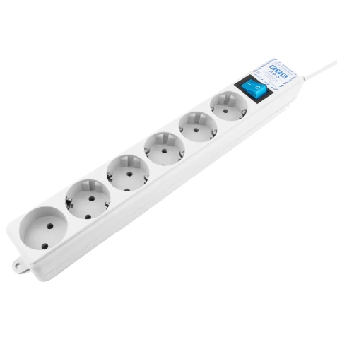 Фильтр-удлинитель Power Cube PRO, 3,0 м, LC контур, 16А/3,5кВт/ Surge protector Power Cube  Pro 3,0 m, LC circuit, 6 outlets (white) 16A / 3,5kVt фото 1