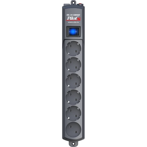 Сетевой фильтр Pilot S 6 розеток (5 евро + 1 без заземления) 7 м, графит/ Pilot S surge protector 6 outlets (EUR 5 + 1 without grounding) 7 m, graphite фото 2