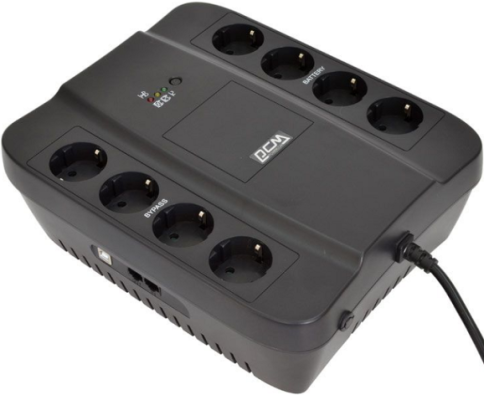 Источник бесперебойного питания (черный)/ Powercom SPD-1000U 550W фото 1