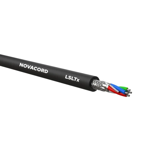 Кабель для цифровых аудио сигналов AES/EBU и сигналов управления DMX512, двухпарный (витая структура пары), эластичный, используется в профессиональных вещательных системах, структура: 2х2х0.34 мм2 (2х7*0.26 мм), многожильная медь, AWG 22, диэлектрик пров фото 1