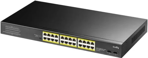 Коммутатор/ 24-Port Gigabit PoE+ Switch with 2 SFP ports 300W фото 1