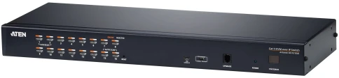 Переключатель KVM,  1 local user PS2+VGA+1 IP user => 16 cpu (PS2/USB/Sun+VGA)/RS232, без шнуров KH1516AI/KH1516AI-AX-G/ Cat 5 High-Density KVM over the NET. фото 1