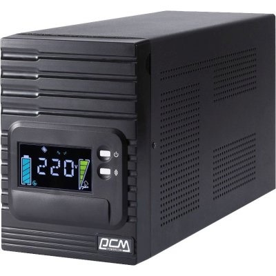 Источник бесперебойного питания Powercom Smart King Pro+ SPT-1000 LCD 800Вт 1000ВА черный/ UPS Powercom Smart King Pro+ SPT-1000 LCD 800W 1000Va black фото 1