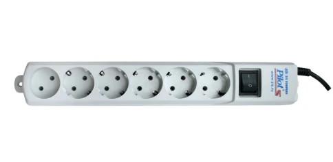 Сетевой фильтр Pilot S 6 розеток (5 евро + 1 без заземления) 1.8 м/ Surge protector Pilot S 6 outlets (5 euro + 1 without ground) 10A / 2.2kVt, 1.8m фото 2