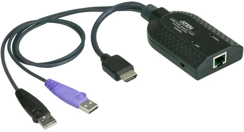 Модуль удлинителя, HDMI+KBD+MOUSE USB,  50 метр., для подкл. комплекта перключат. KN2124v/2140v/4124v/4140v/2116A/2132/4116/4132; KM0532/0932/0032, макс.разреш. 1920х1200, RJ45+HD-DP+USB A-тип, Female+2xMale, без Б.П., (DDC2B)/ATEN/ HDMI USB Virtual Media фото 1