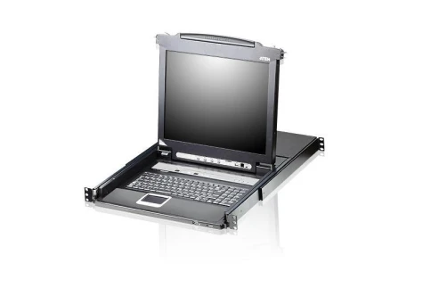 8-портовый KVM-переключатель с ЖК-дисплеем Slideaway/ATEN/ SINGLE RAIL 8P PS/2-USB LCDKVMP 17INCH фото 3