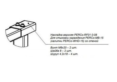 Накладка верхняя PERCo-RF01 0-08 фото 1