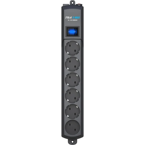 Сетевой фильтр Pilot S Max (5 евро + 1GP), 16А/3.5кВа, автомат, 7 м, графит/ Surge protector Pilot S Max (5 euros + 1GP), 16A/3.5kVA, automatic, 7 m, graphite фото 2