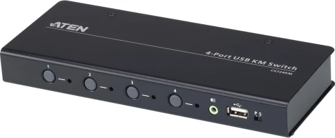 4-портовый USB КМ-переключатель с функцией Boundless Switching (кабели включены)/ 4-Port USB Boundless KM Switch фото 1