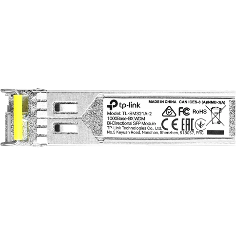 Трансивер/ 1000Base-BX WDM Bi-Directional SFP module, TX: 1550 nm and RX: 1310 nm, 1 LC Simplex port , up to 2 km transmission distance in 9/125 ?m SMF фото 2
