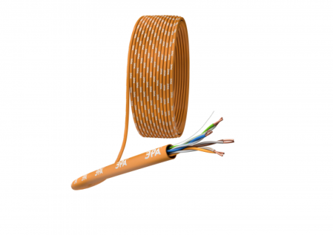 Кабель информационный U/UTP категория 5е 4x2x24AWG(0,50мм) 305м (медь) нг(А)-HF solid оранжевый ЭРА фото 1