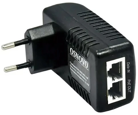 Инжектор/ OSNOVO PoE-инжектор Gigabit Ethernet на 1 порт, мощность PoE - до 15.4W фото 1