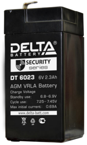 АКБ Delta DT 6023 (6V, 2,3Ah) фото 1