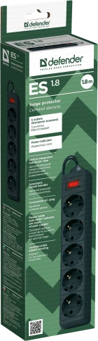 Defender ES 1.8 (1.8 м, 5 розеток) фото 3