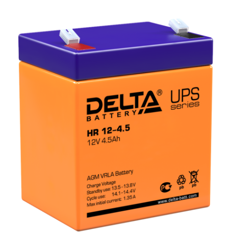 АКБ Delta HR 12-4.5 (12V, 4,5Ah) фото 1