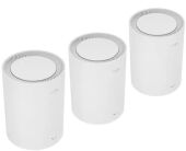 Wi-Fi Mesh-/ AX1800 Wi-Fi 6 Mesh Solution 3-Pack, Chipset MediaTek, Dual-Band, 802.11ax/ac/a/b/g/n, 1201Mbps at 5GHz + 574Mbps at 2.4GHz, 2 Gigabit Ethernet Ports, 4 internal antennas, MU-MIMO, DDNS, Zerotier/Wireguard/OpenVPN/IPSec/L2TP/PPTP VPN