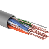 Кабель информационный U/UTP категория 5е 4х2х26AWG(0,40мм) 305м CCA (омедненка) PVC solid серый (01-0048-3 PROCONNECT