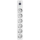 Фильтр-удлинитель PowerCom SP-06W 3.0M, 6 розеток, белый