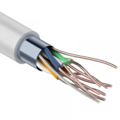 Кабель информационный F/UTP категория 5 4х2х26AWG(0,40мм) 305м CCA (омедненка) PVC solid серый PROCONNECT LIGHT
