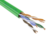 Кабель информационный U/UTP категория 5е 4х2х24AWG(0,52мм) 305м (медь) PVCLS нг(А)-LSLTx solid зеленый ParLan (кратно 305)