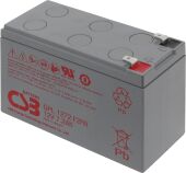 Батарея CSB серия GP, GPL1272 F2 FR, напряжение 12В, емкость 7.2Ач (разряд 20 часов), макс. ток разряда (5 сек.) 130А, ток короткого замыкания 265А, макс. ток заряда 2.16A, свинцово-кислотная типа AGM, клеммы F2, ДxШxВ 150.9x64.8x98.6мм., вес 2.6кг., срок